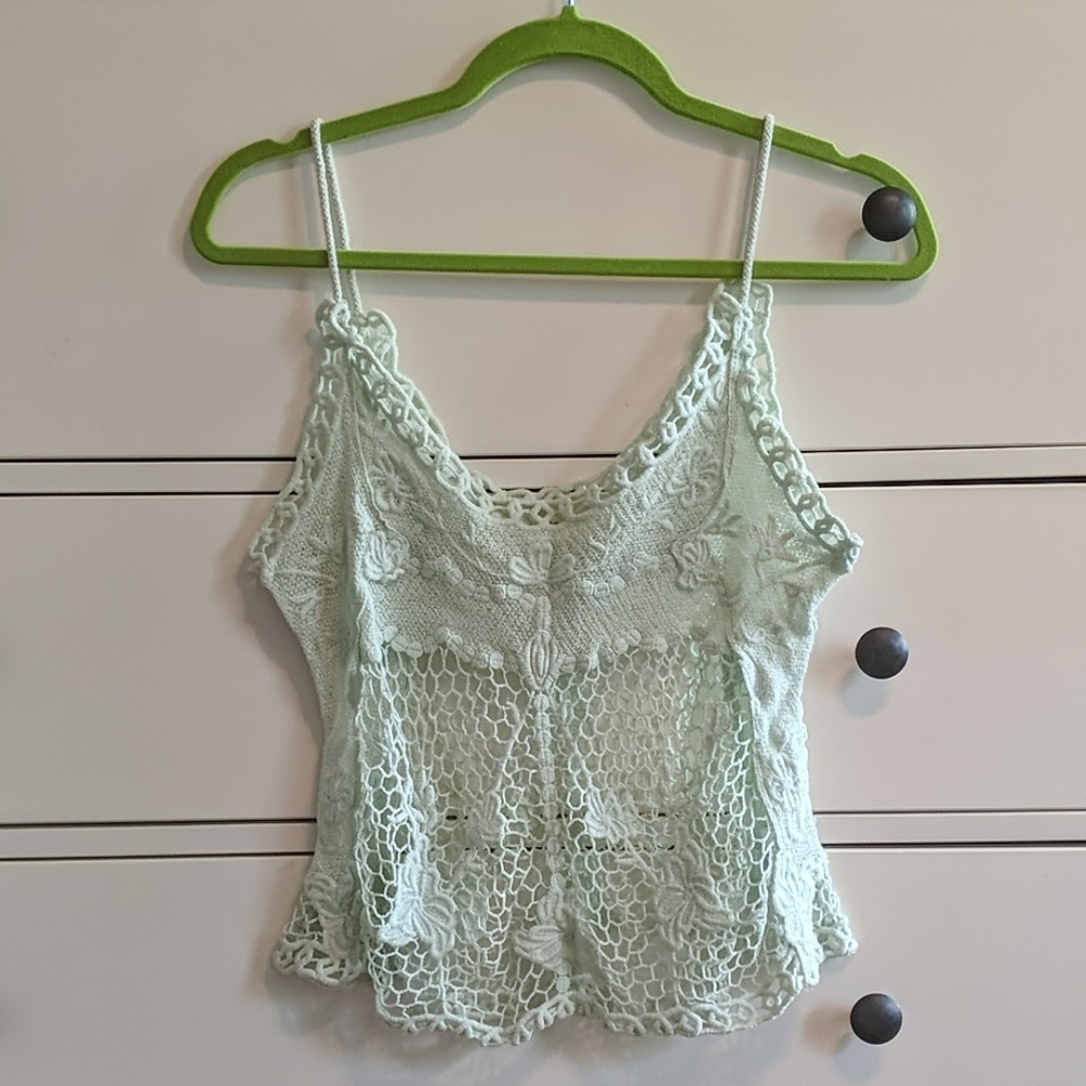 Seafoam color Tank top/cover up
